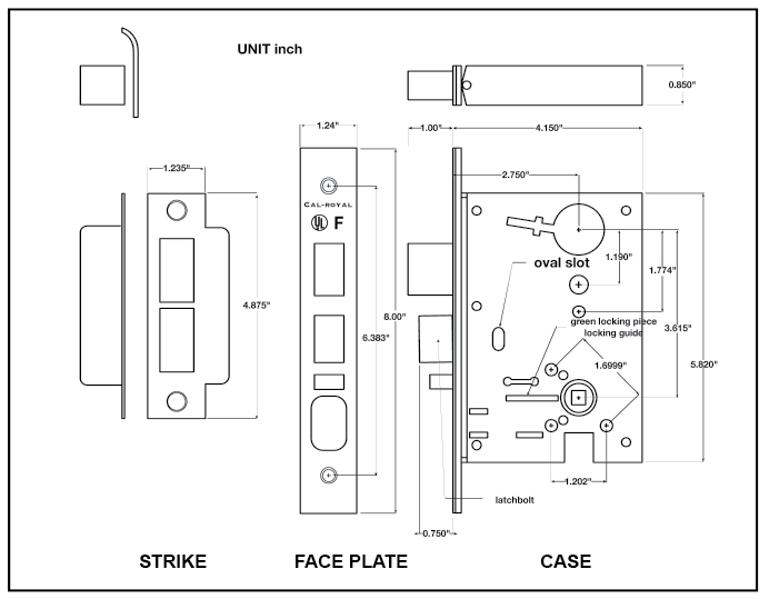 schlage mortise lock parts diagram